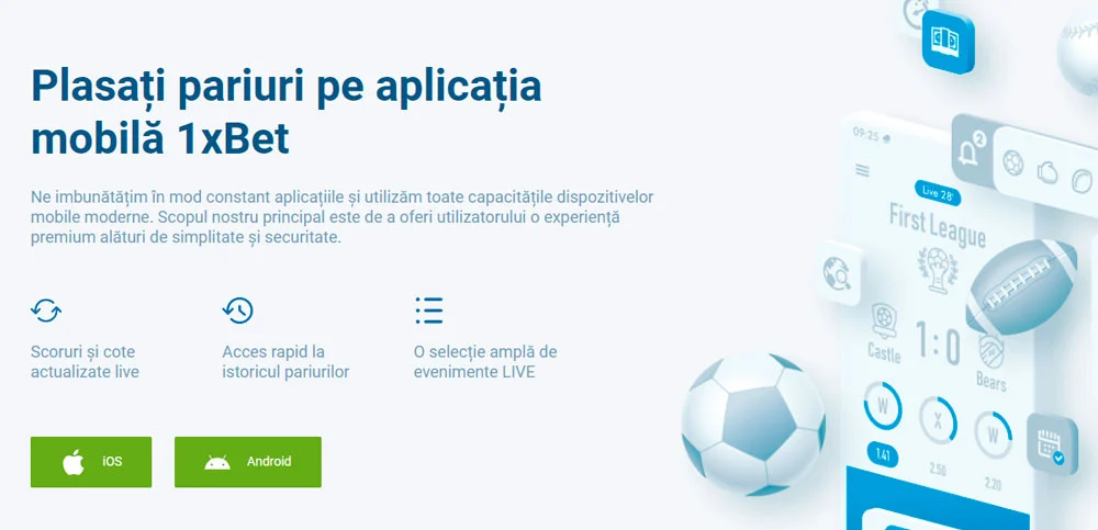 1xBet App - aplicatia mobila